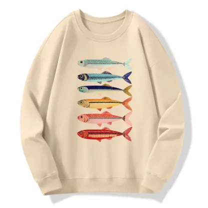 Tokyo-Tiger Colorful Fish Stack Classic Sweatshirt