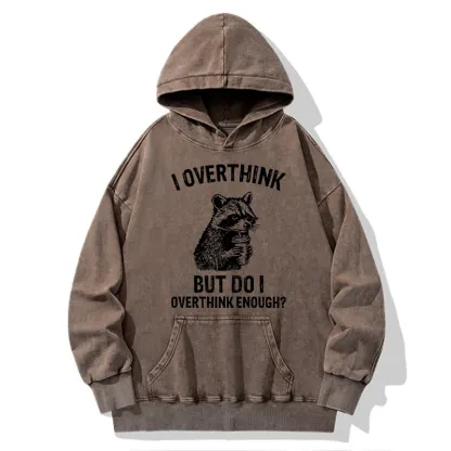 Tokyo-Tiger Constant Overthinking Washed Hoodie