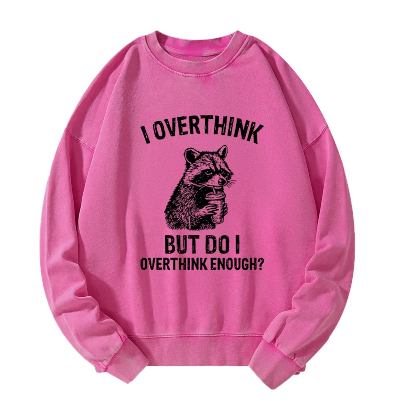 Tokyo-Tiger Constant Overthinking Washed Sweatshirt