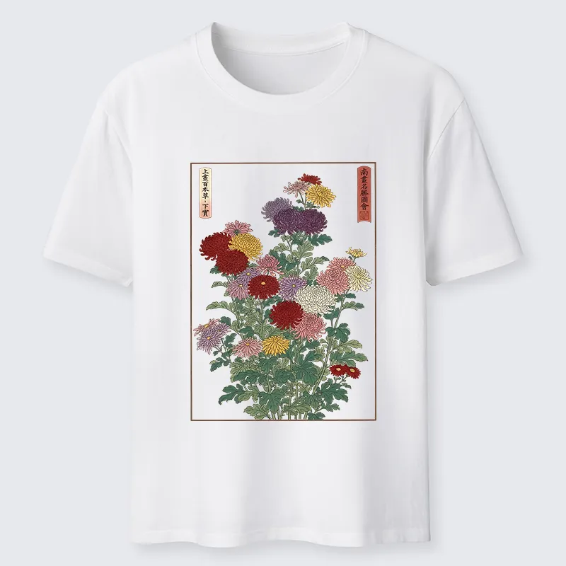 Tokyo-Tiger Traditional Bloom Print Classic T-Shirt