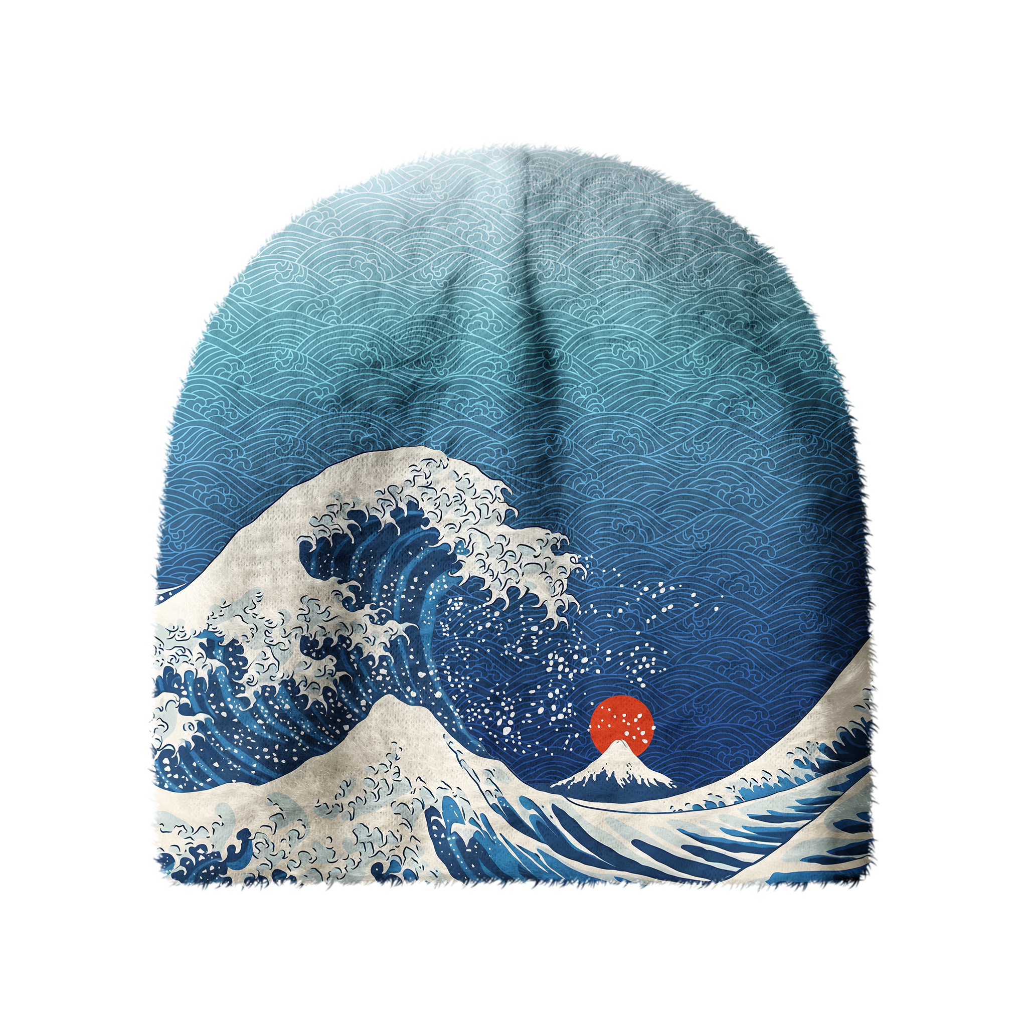 Tokyo-Tiger The Great Wave Off Fuji Fuzzy Beanie