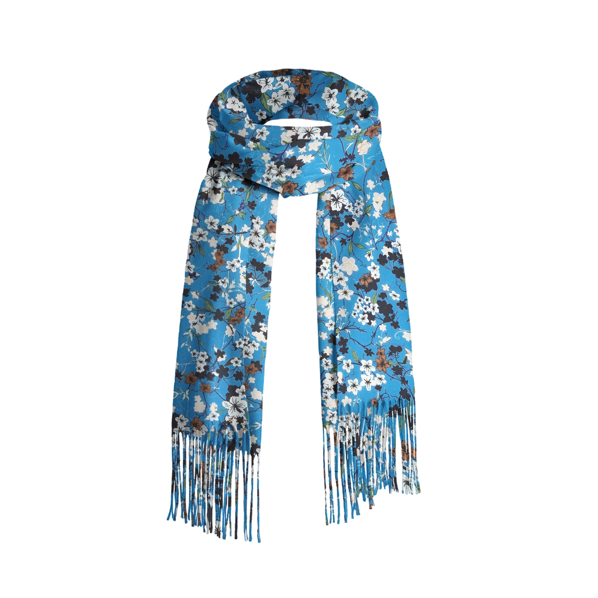 Tokyo-Tiger Delicate Blossom Fringed Scarf