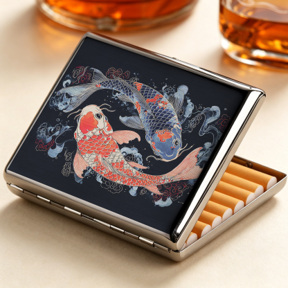 Tokyo-Tiger Two Koi Carps Cigarette Case