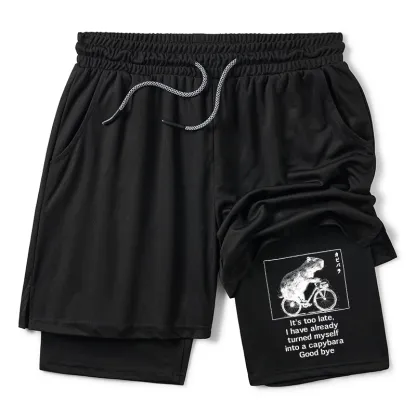 Tokyo-Tiger Funny Capybara Riding A Bicycle Training Shorts