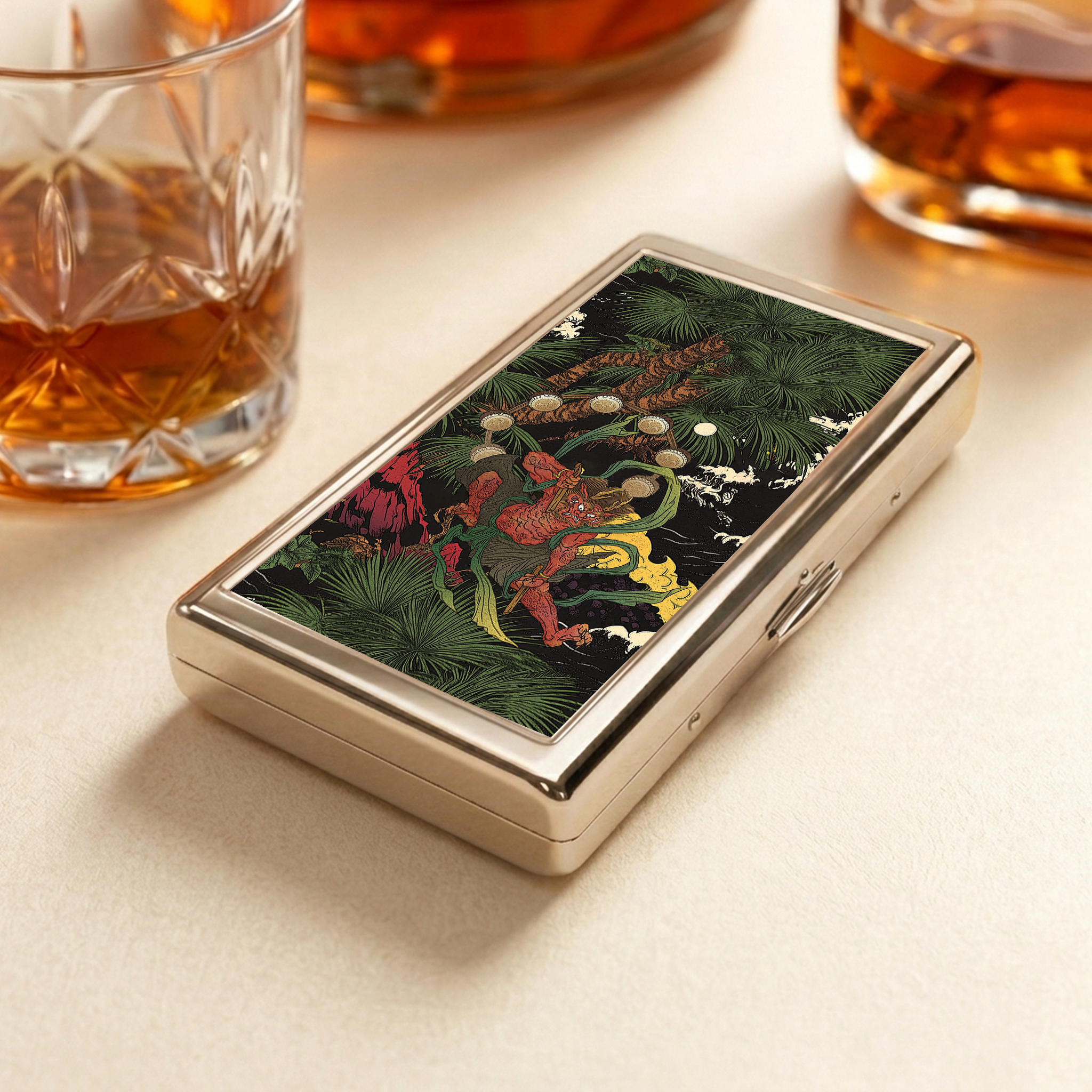 Tokyo-Tiger Japanese Yokai  Pocket Cigarette Case