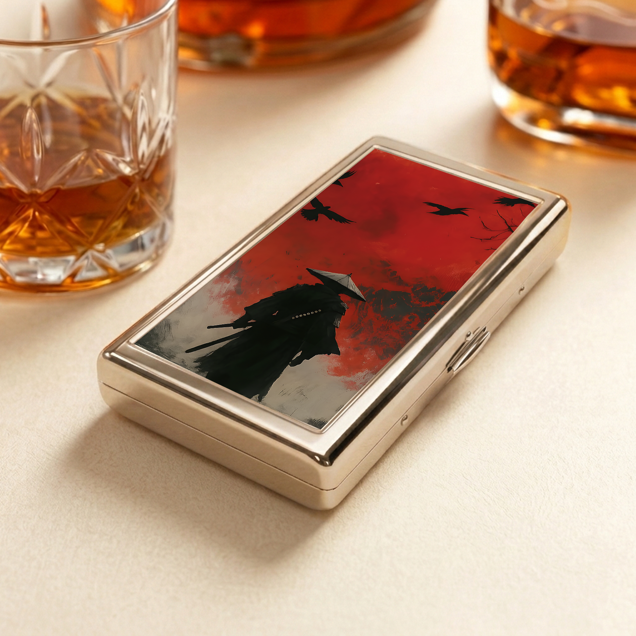 Tokyo-Tiger Blood Night Samurai  Pocket Cigarette Case