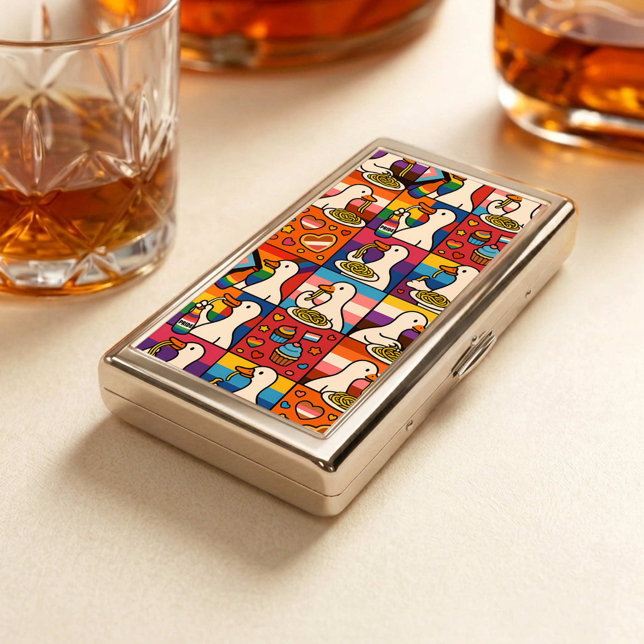 Tokyo-Tiger More Spaghetti Less Upsetti Goose Eat Spaghetti Pocket Cigarette Case