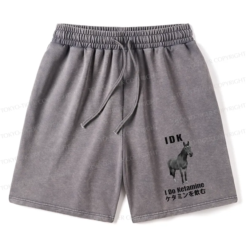 Tokyo-Tiger IDK I Do Ketamine Washed Shorts