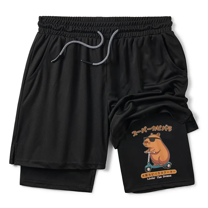 Tokyo-Tiger Osaka Capybara Scooter Training Shorts
