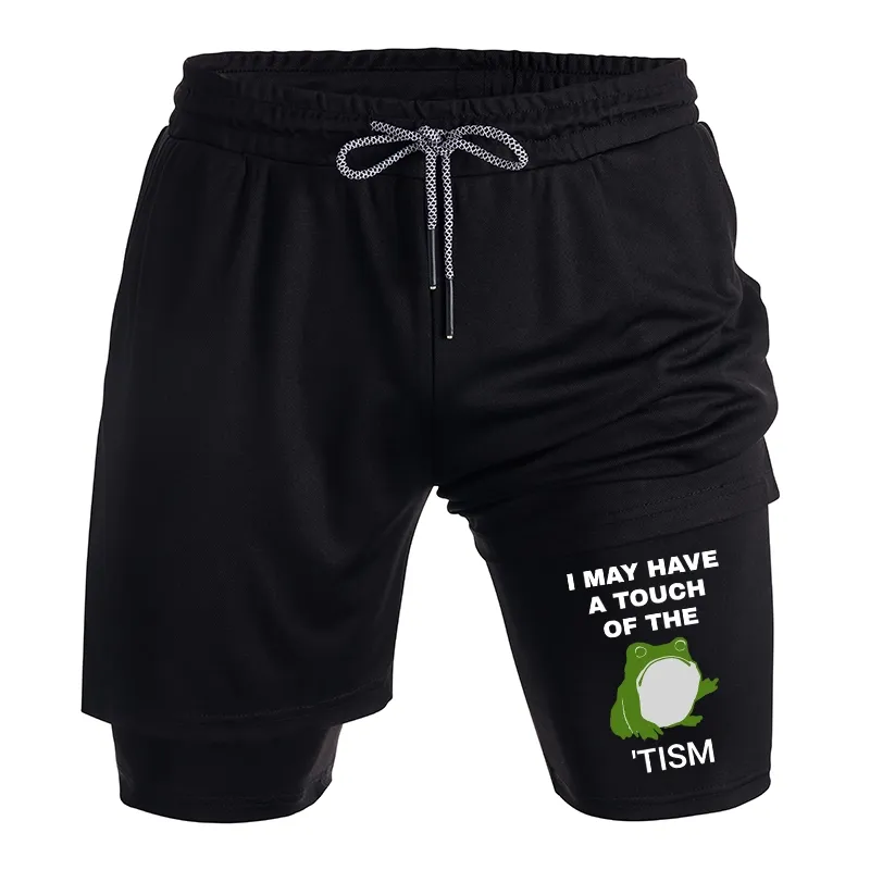Tokyo-Tiger Funny Frog Flipping The Bird Training Shorts