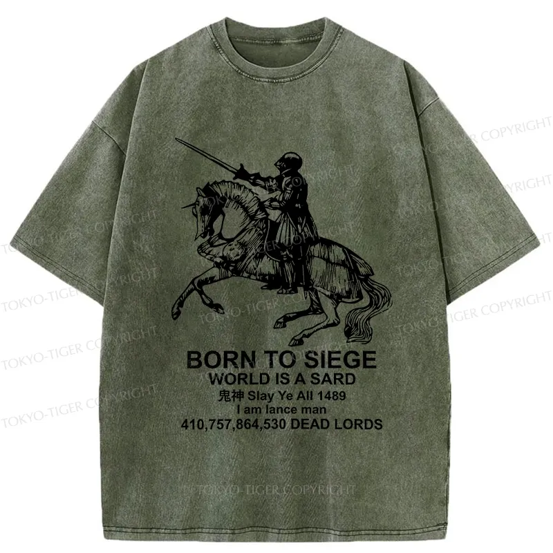 Tokyo-Tiger Born To Siege Washed T-Shirt
