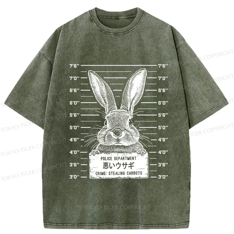 Tokyo-Tiger The Arrested Rabbit Washed T-Shirt