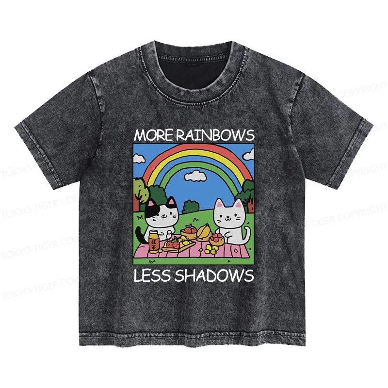 Tokyo-Tiger More Rainbows Less Shadows Kids Washed T-Shirt Sale