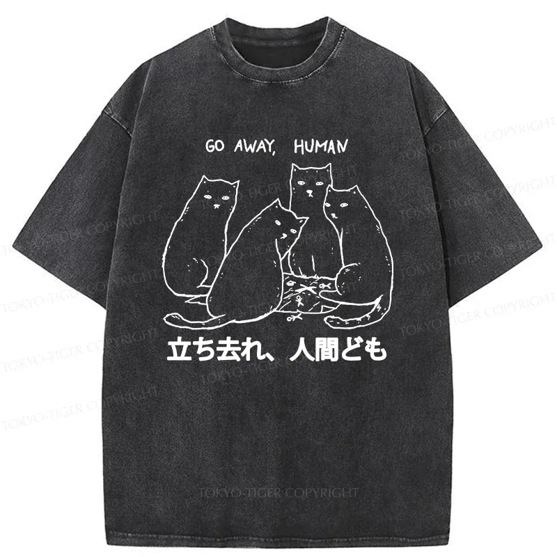 Tokyo-Tiger Cat That Curses Humans Washed T-Shirt