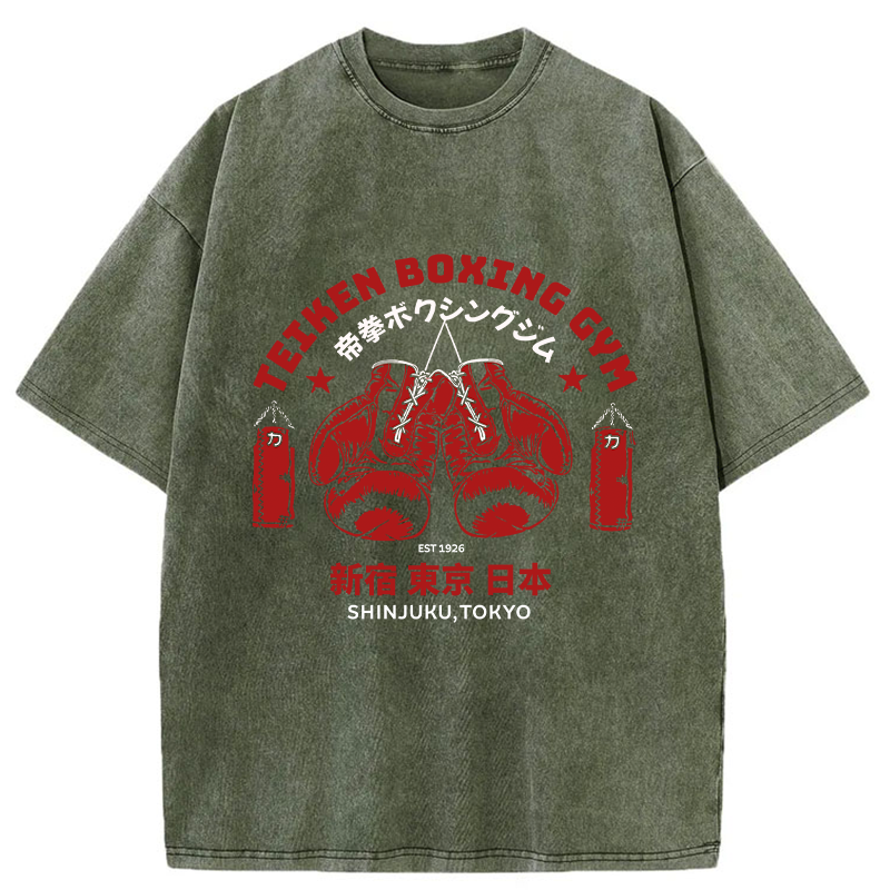 Tokyo-Tiger Shinjuku Boxing Gym Washed T-Shirt