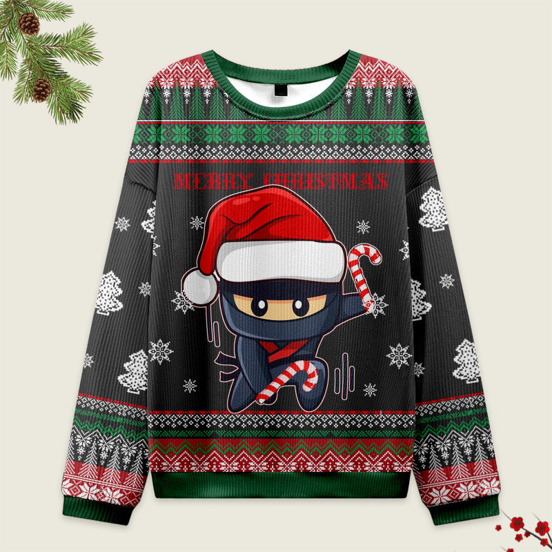 Tokyo-Tiger Ninja Kawai Japanese Christmas Ugly Sweatshirt