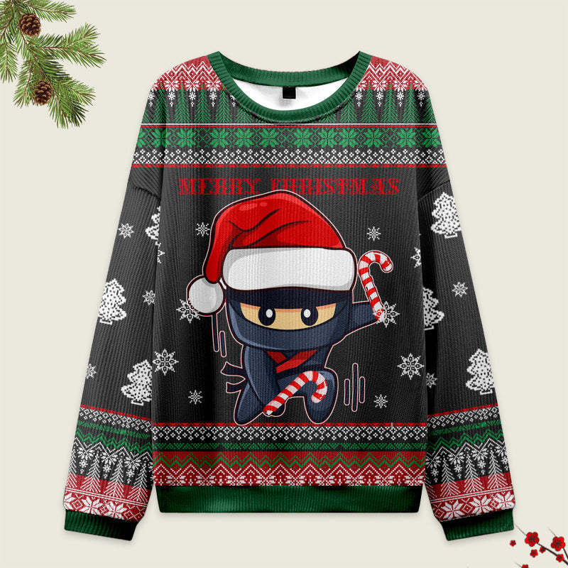 Tokyo-Tiger Ninja Kawai Japanese Christmas Ugly Sweater Sale