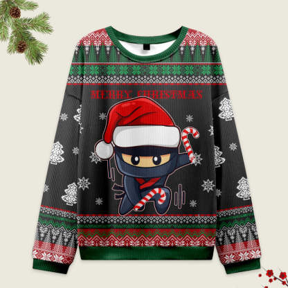 Tokyo-Tiger Ninja Kawai Japanese Christmas Ugly Sweatshirt