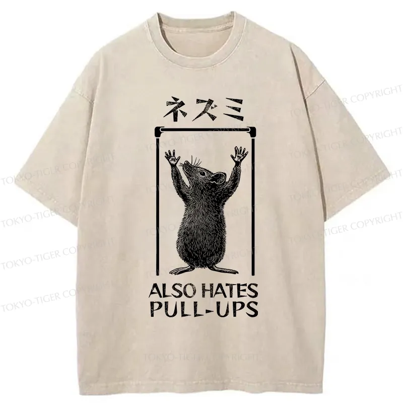 Tokyo-Tiger Rat Also Hates Pull-Ups Washed T-Shirt