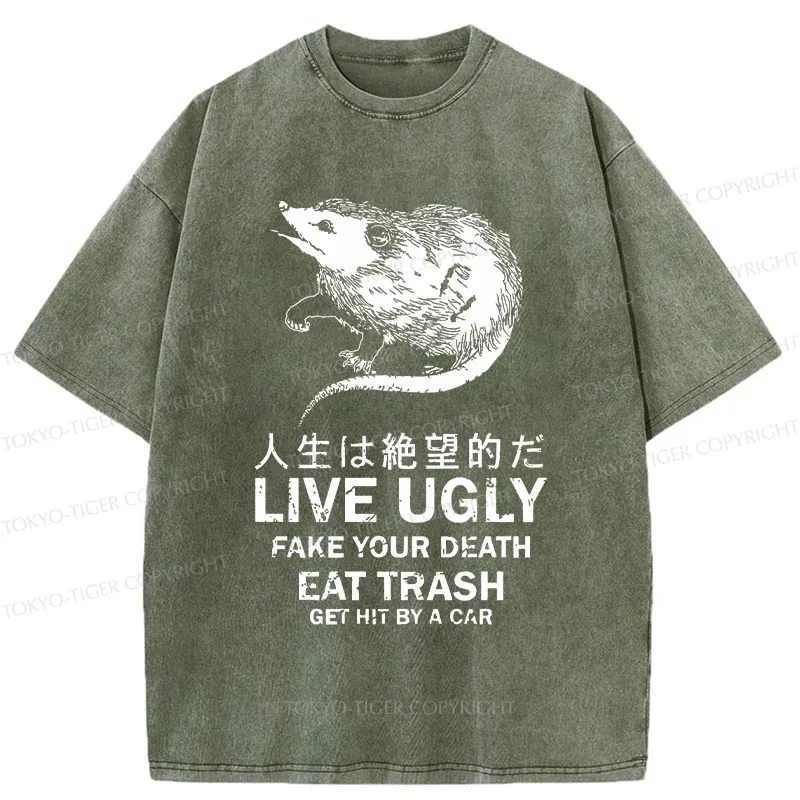 Tokyo-Tiger Life Is Hopeless Washed T-Shirt