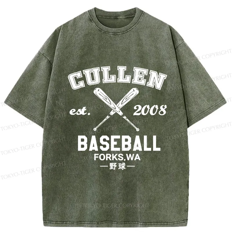 Tokyo-Tiger Cullen Baseball Washed T-Shirt