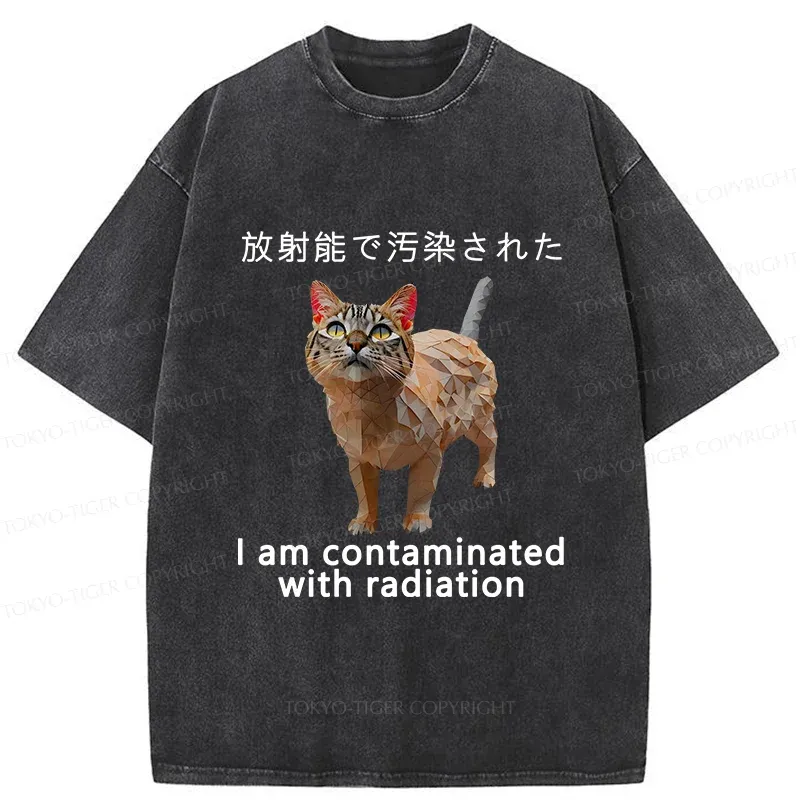 Tokyo-Tiger Mutated Cat Washed T-Shirt