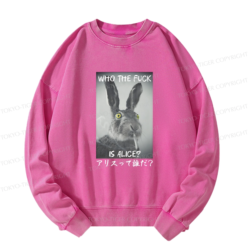 Tokyo-Tiger Who Is Alice? Washed Sweatshirt