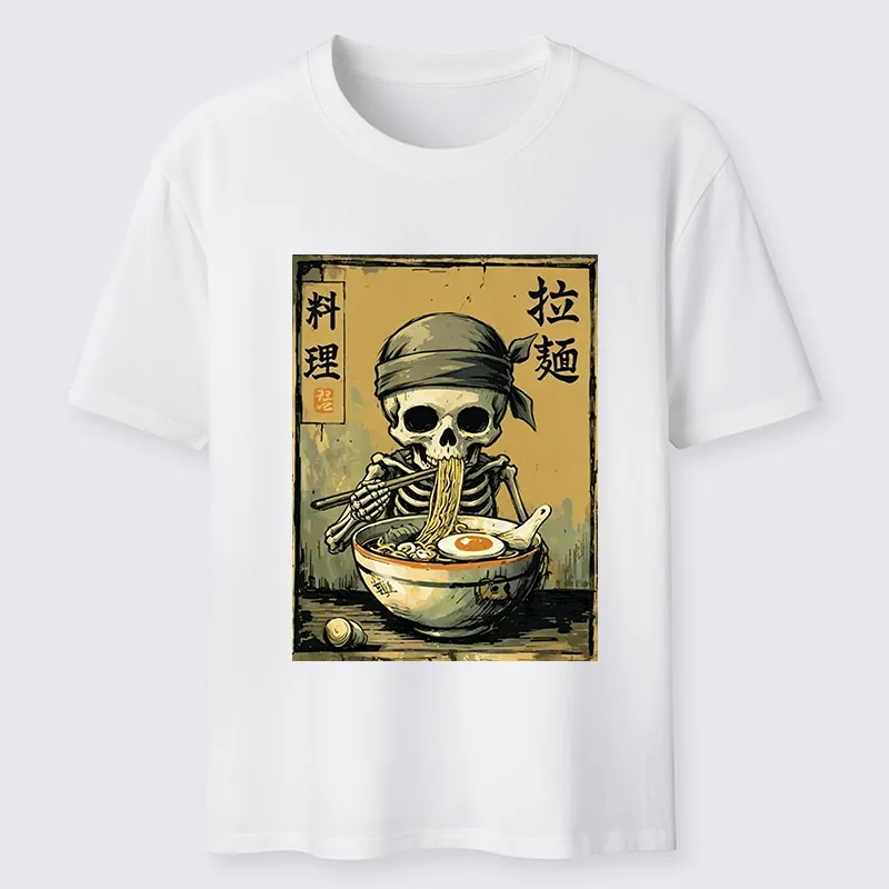 Tokyo-Tiger Funny Skeleton Ramen Classic T-Shirt