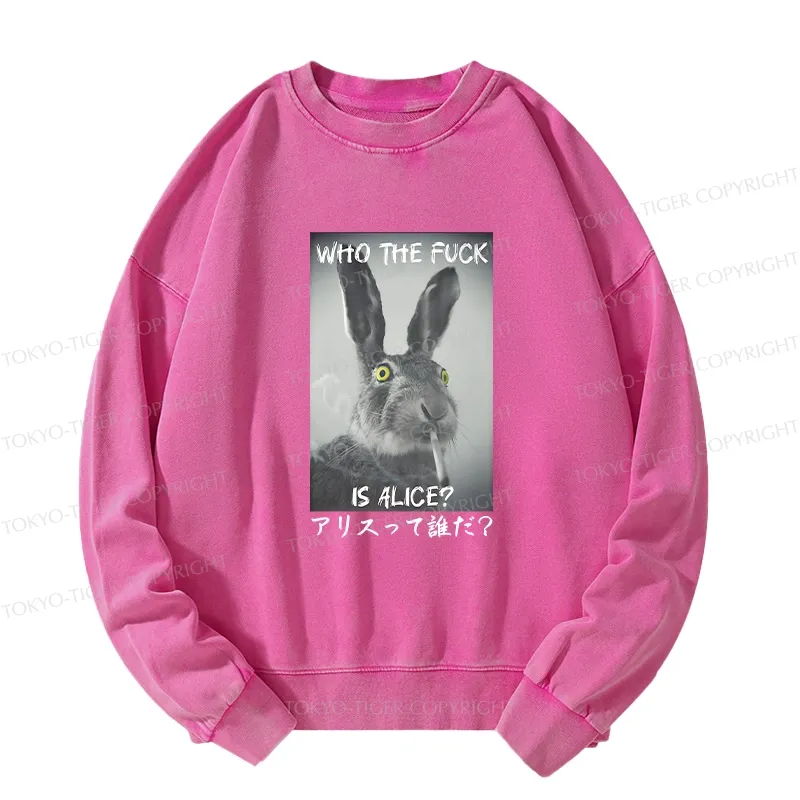 Tokyo-Tiger Who Is Alice? Washed Sweatshirt