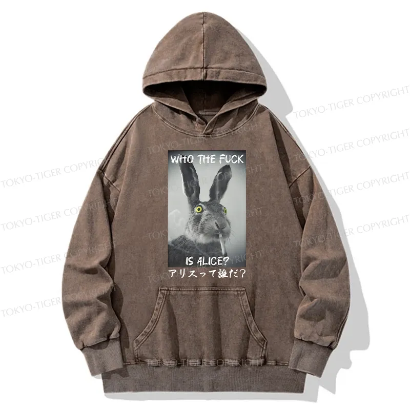 Tokyo-Tiger Who Is Alice? Washed Hoodie