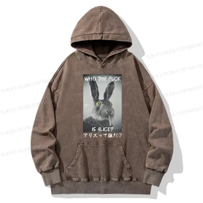 Tokyo-Tiger Who Is Alice? Washed Hoodie