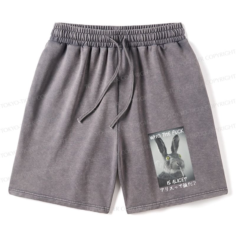 Tokyo-Tiger Who Is Alice? Washed Shorts