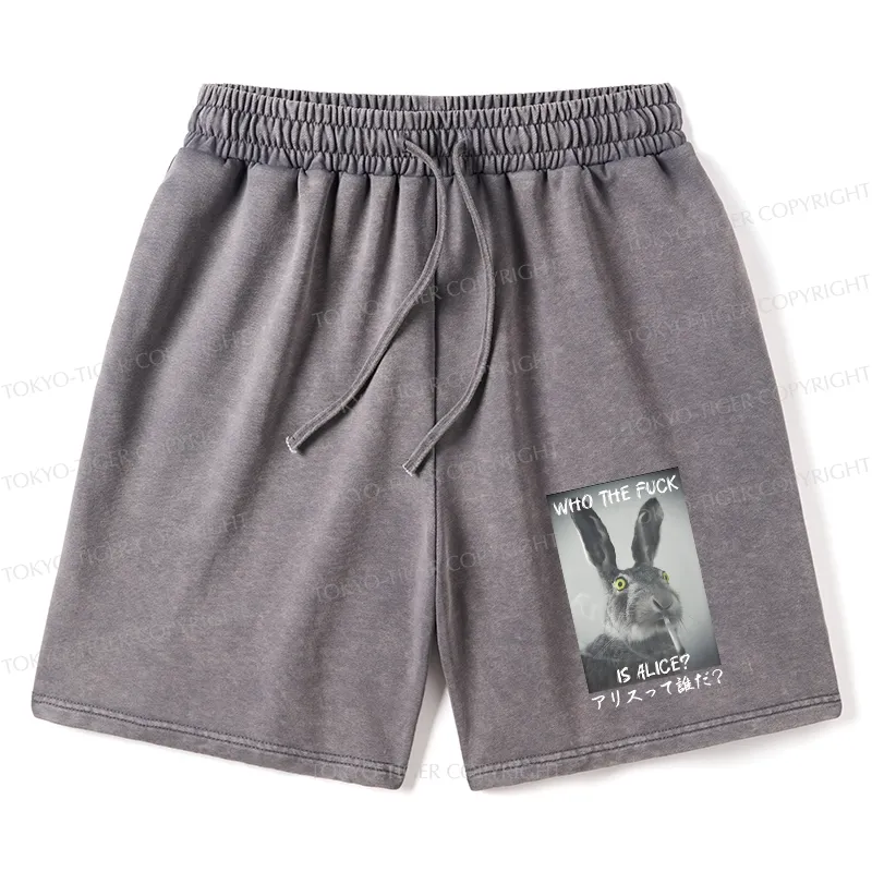 Tokyo-Tiger Who Is Alice? Washed Shorts