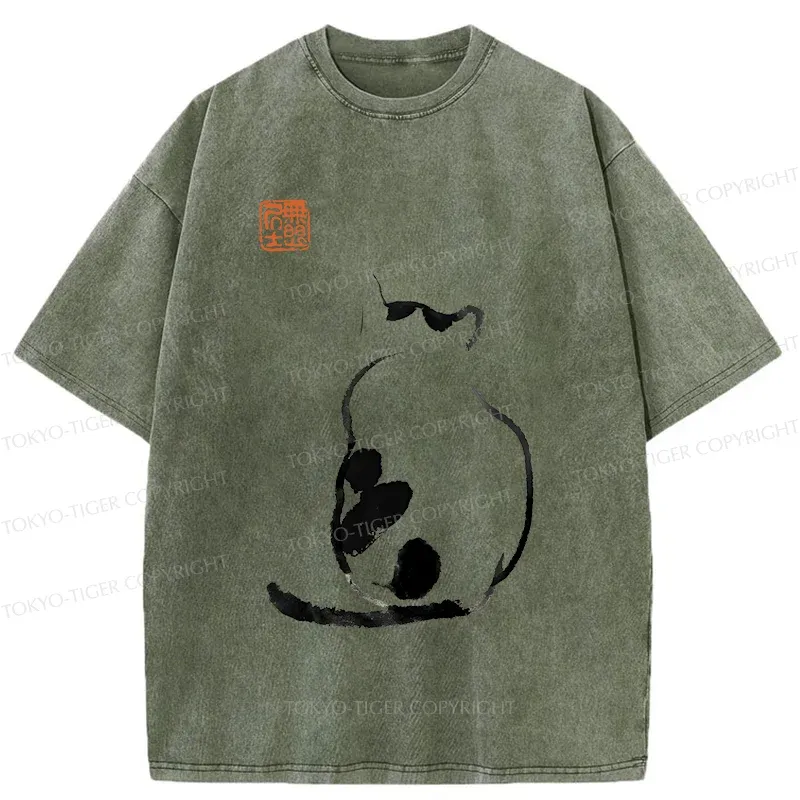 Tokyo-Tiger Heartbeat Rhythm Washed T-Shirt Sale