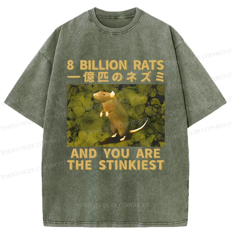 Tokyo-Tiger Smelliest Rat Washed T-Shirt