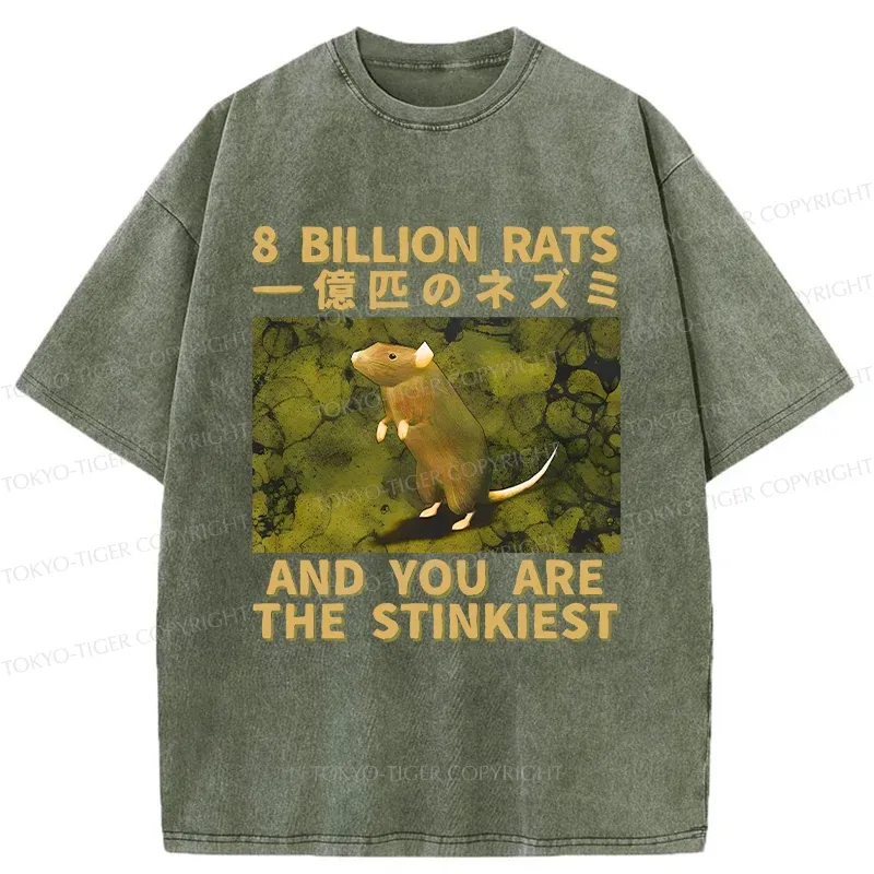 Tokyo-Tiger Smelliest Rat Washed T-Shirt