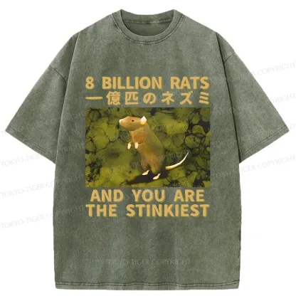 Tokyo-Tiger Smelliest Rat Washed T-Shirt