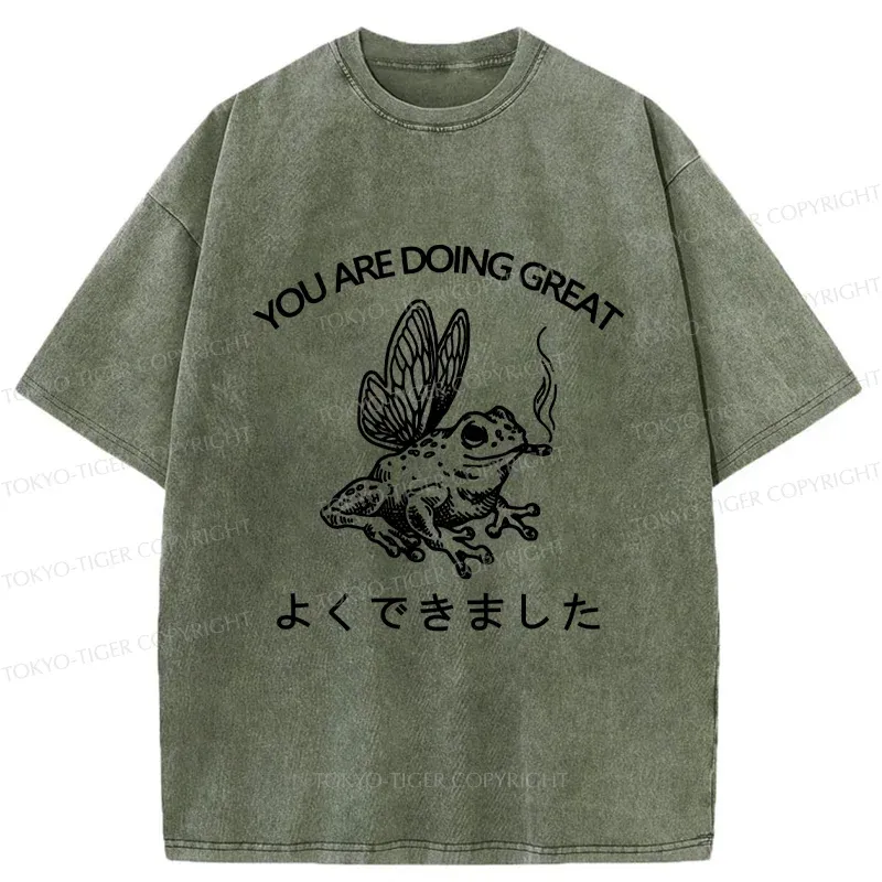 Tokyo-Tiger You Are Doing Great Washed T-Shirt