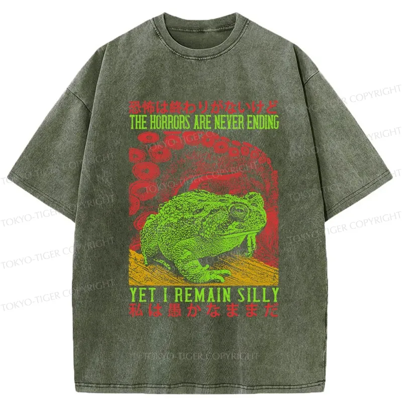 Tokyo-Tiger The Horrors Are Never Ending Washed T-Shirt