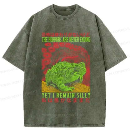 Tokyo-Tiger The Horrors Are Never Ending Washed T-Shirt