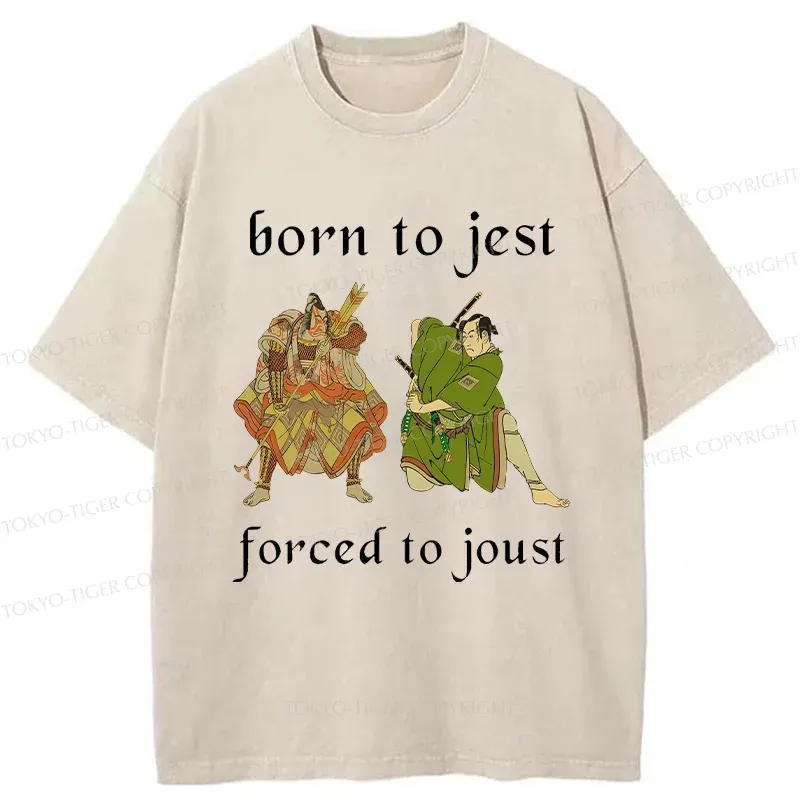 Tokyo-Tiger Duel Of Samurai Funny Washed T-Shirt