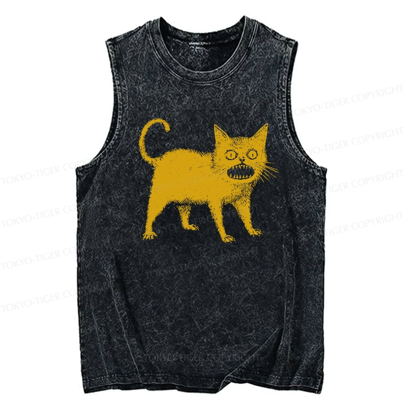 Tokyo-Tiger Horrible Japanese Cat Washed Tank