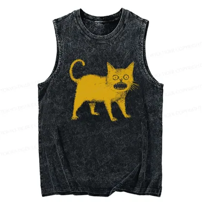 Tokyo-Tiger Horrible Japanese Cat Washed Tank