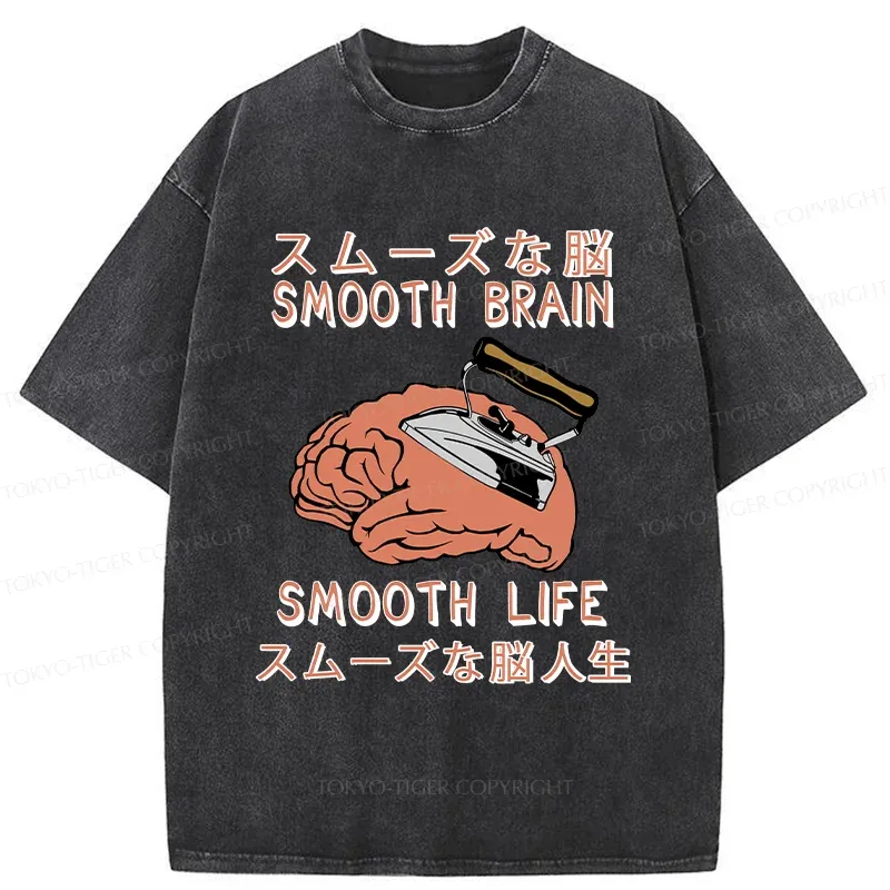 Tokyo-Tiger Smooth Life Washed T-Shirt