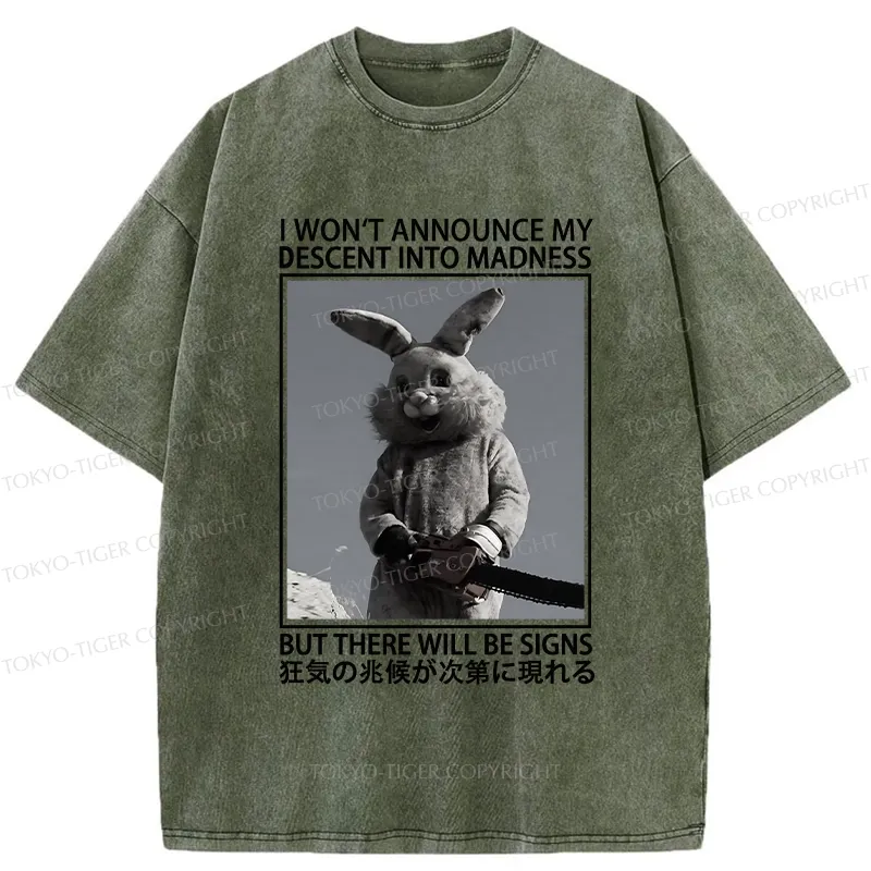 Tokyo-Tiger Rabbit Goes Into Madness Washed T-Shirt
