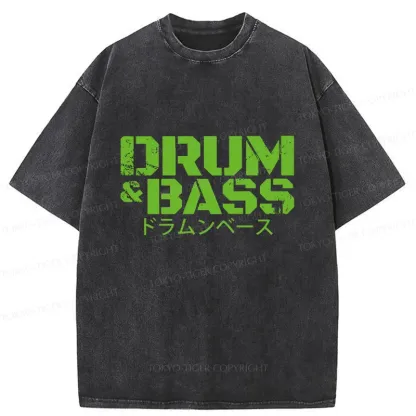 Tokyo-Tiger Drum And Bass Kanji Washed T-Shirt