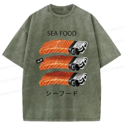 Tokyo-Tiger Salmon Lighter Washed T-Shirt