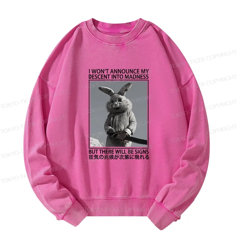 Tokyo-Tiger Rabbit Goes Into Madness Washed Sweatshirt