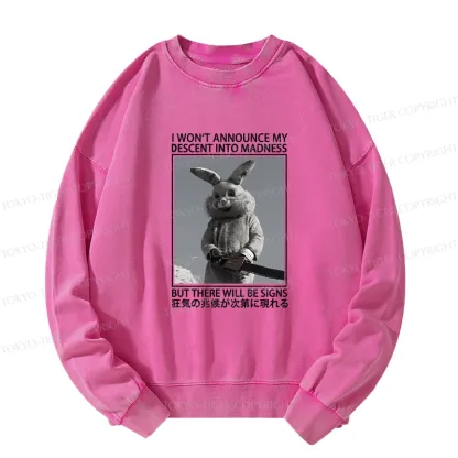 Tokyo-Tiger Rabbit Goes Into Madness Washed Sweatshirt
