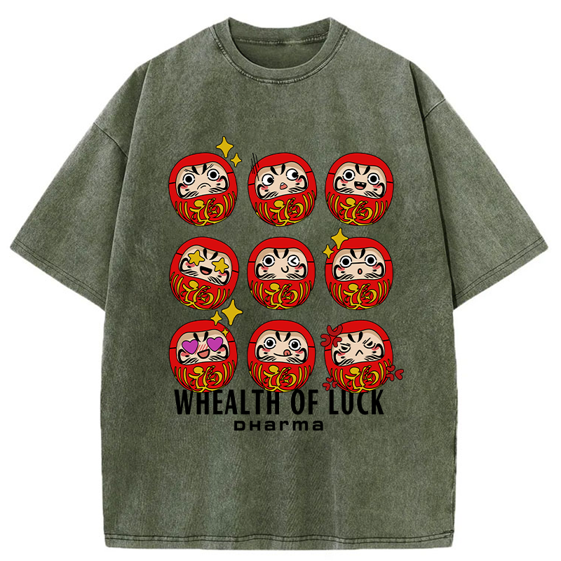 Tokyo-Tiger Whealth Of Luck Washed T-Shirt
